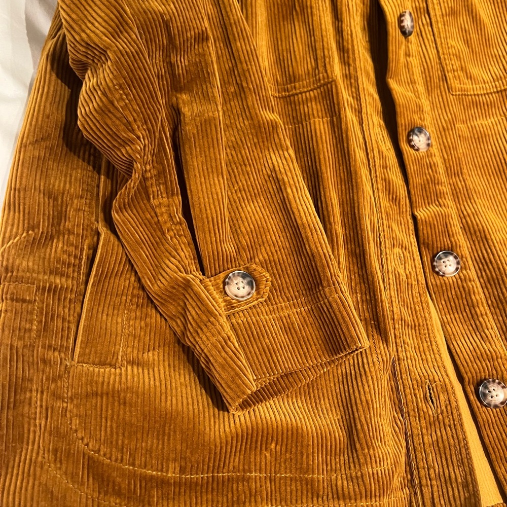Madewell Corduroy Shirt Jacket in Camel / Rust Womens Medium - Picture 5 of 12